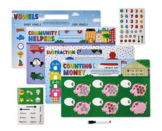 The Clever Factory 
 4-Pack Write and Wipe Learning Boards