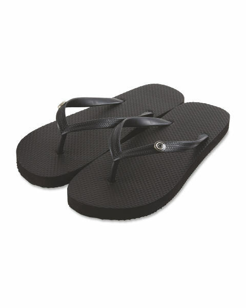 Avenue Ladies' Black Flip Flops