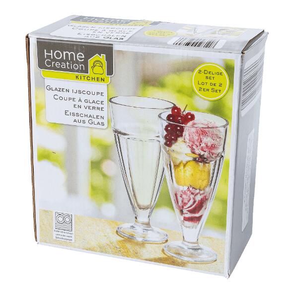 HOME CREATION KITCHEN(R) 				Eisbecher aus Glas, 2 St.