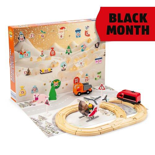 TOYLINO Holzeisenbahn-Adventskalender