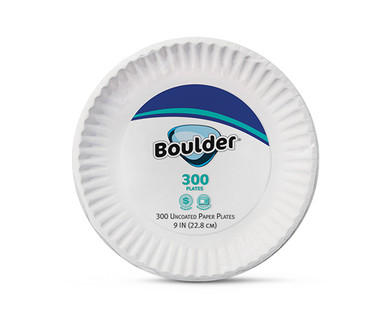 Boulder 300 Ct. Uncoated Paper Plates