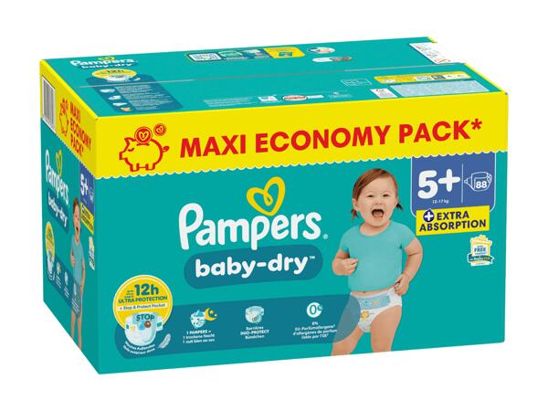 Couches Pampers baby-dry pack maxi, taille 5+