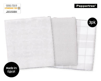 Egyptian Cotton 3 Piece Tea Towel Pack