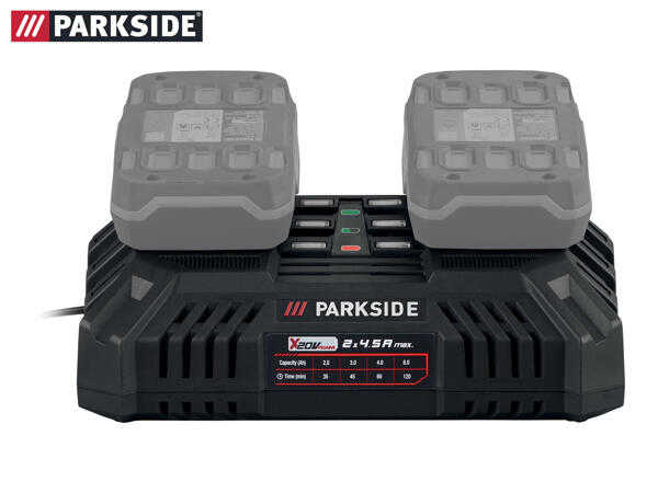 Parkside 20V Dual Battery Charger 2x 4.5A