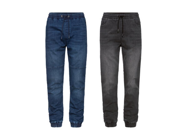 Pantalon de jogging en sweat-denim
