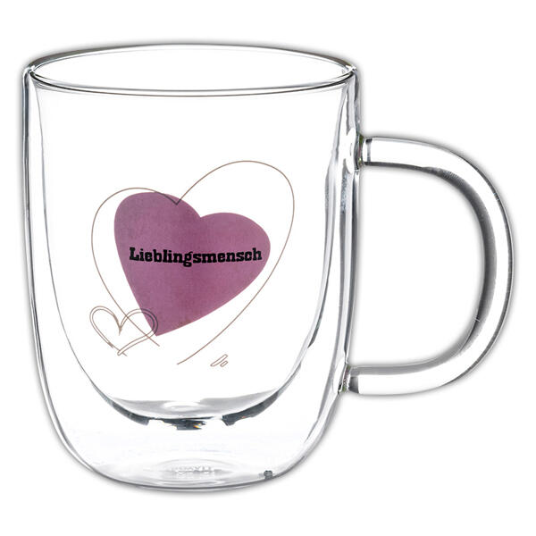 Doppelwandige Tassen mit Design "Emotion"