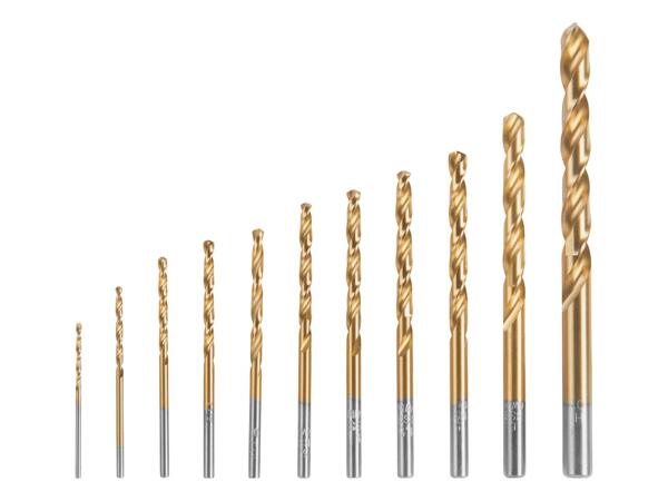 Drill bit set or bit set, 11 pieces