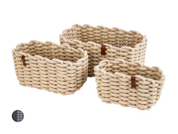 Set de paniers de rangement, 3 pièces