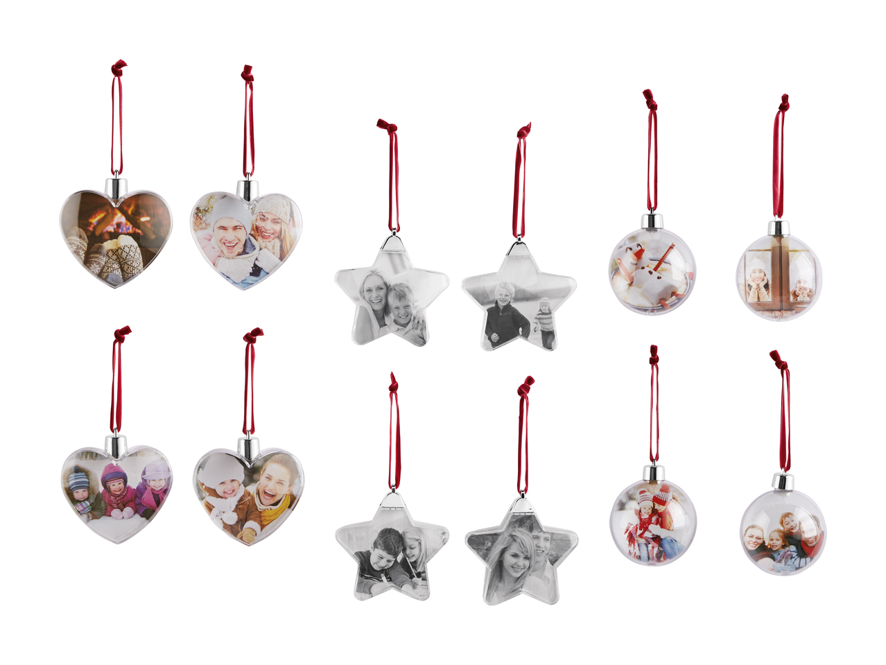 Décorations de Noël personnalisables, lot de 4