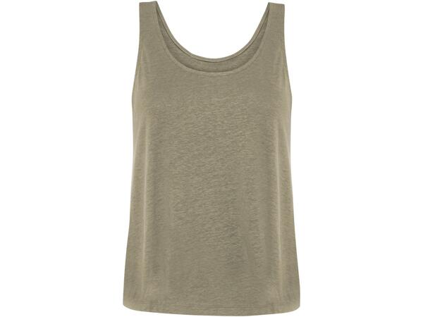 Ladies' linen-blend top