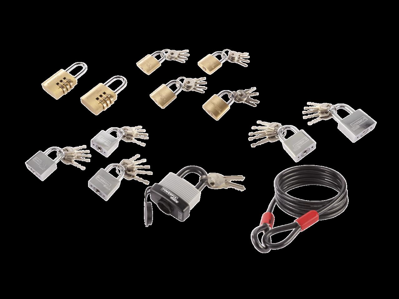 POWERFIX(R) Assorted Padlocks/ Multi-Purpose Steel Cable