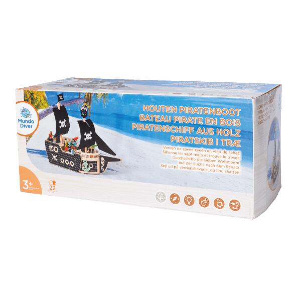 MUNDO DIVER(R) Houten piratenboot of kasteel