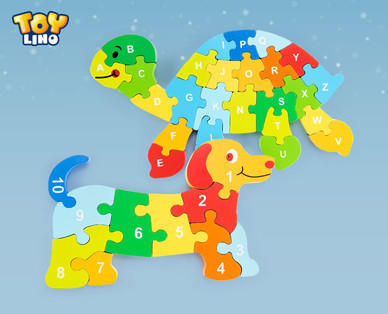 TOYLINO Tierpuzzle aus Holz