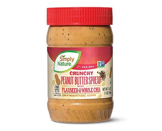 Simply Nature 
 Crunchy Peanut Butter Spread with Flaxseed and Chia