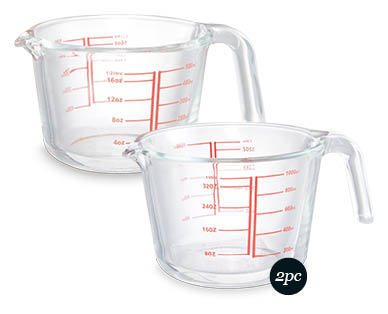 Glass Measuring Jug 2pc