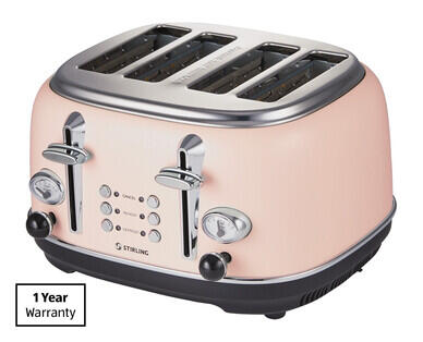 Designer 4 Slice Toaster - Silver Mink or Morganite