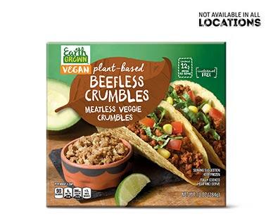 Earth Grown 
 Meatless Beef Crumbles or Chicken Strips