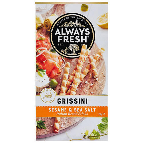 Sesame and Sea Salt Grissini 125g