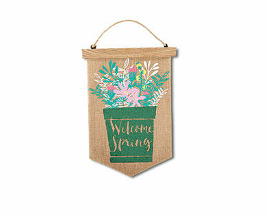 Huntington Home Spring Burlap Sign