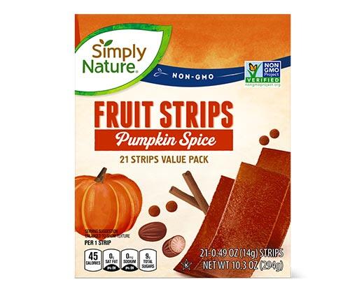 Simply Nature 
 Spiced Apple or Pumpkin Spice Fruit Strips