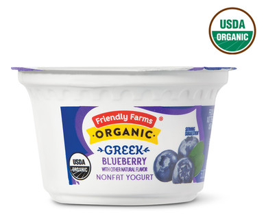 Friendly Farms Organic Nonfat Blueberry Greek Yogurt