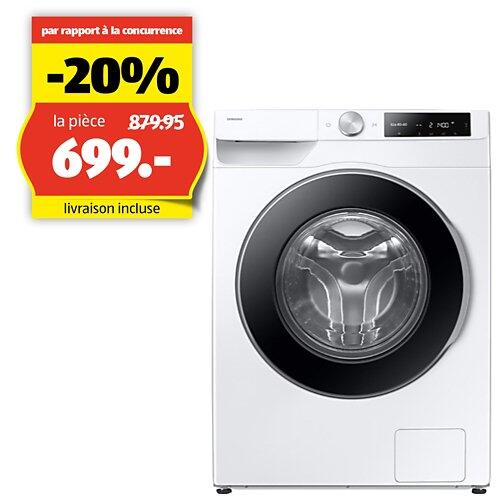 SAMSUNG Lave-linge WW6000, 9 kg, AI EcobubbleTM, WW90DG6U25LEU5