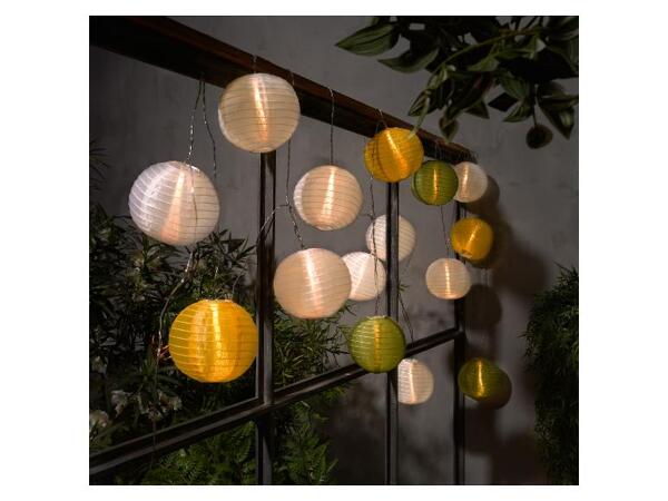 Světelný LED řetěz XXL / Závěsné solární LED světlo