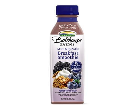 Bolthouse Farms 
 Mixed Berry or Peach Parfait Smoothie