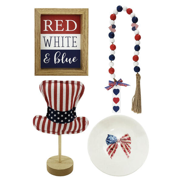 KIRKTON HOUSE Red, White & Blue Americana Tray Objects