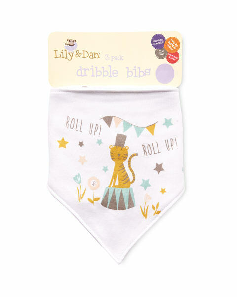 Circus Dribble Bibs 3 Pack