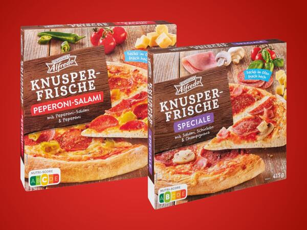 Knusperfrische Pizza