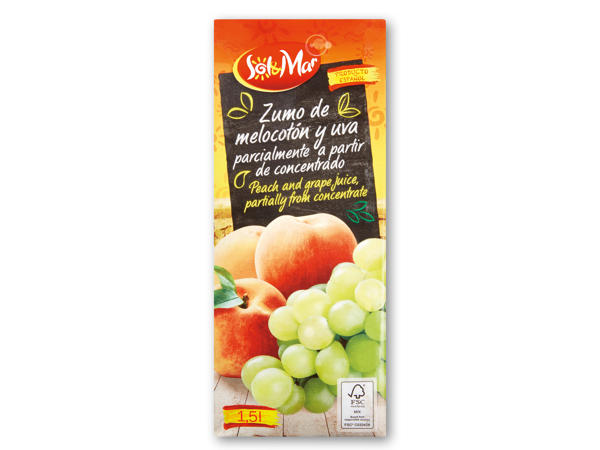 SOL&MAR Fersken- og drue­juice