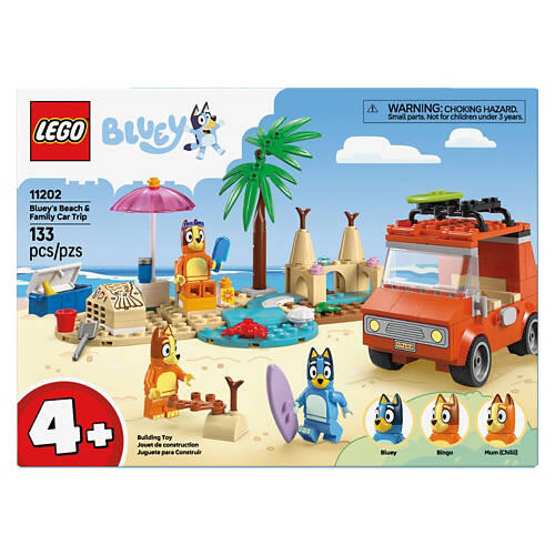 Bluey's Beach & Family Car Trip Building Blocks