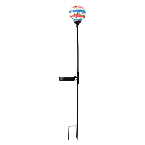 Belavi Americana Mosaic Solar Garden Stake