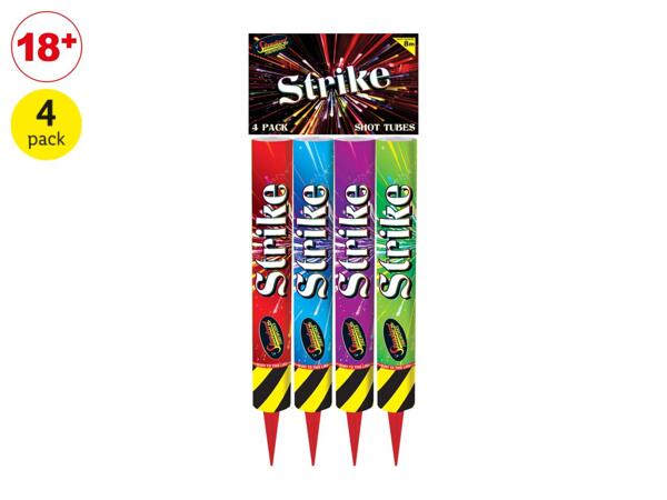 Standard Fireworks Strike Shot Tubes - 4 Pack