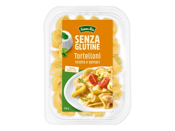Gluten free Tortelloni with Ricotta Cheese and Spinach