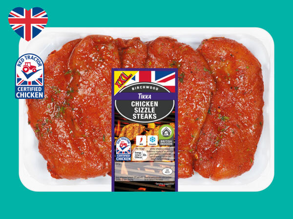 Birchwood British Chicken Tikka Sizzle Steaks