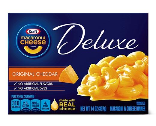 Velveeta/Kraft 
 Deluxe Shells or Macaroni and Cheese