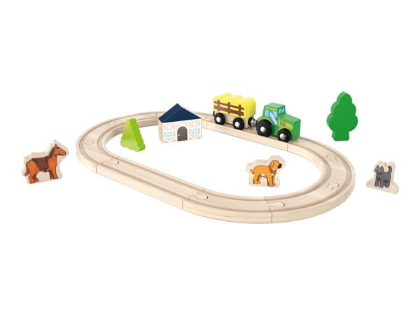 Playtive Farm/​Princess/​Fire Brigade/​Police Train Set - 18 piece