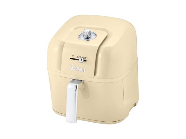 Swan 6L Retro Manual Air Fryer Cream