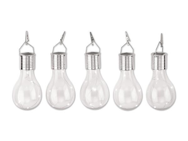 LED-Solar-Glühbirnen, 5 Stück