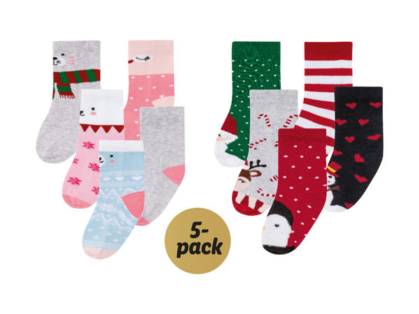 Julstrumpor, 5-pack