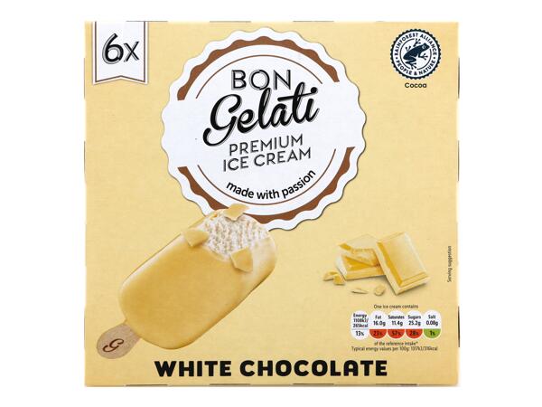 6 White Chocolate Vanilla Ice Cream