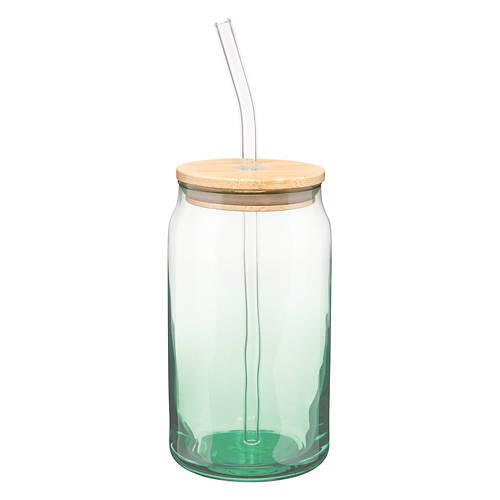4 Pack Glass Drinking Jars - Can