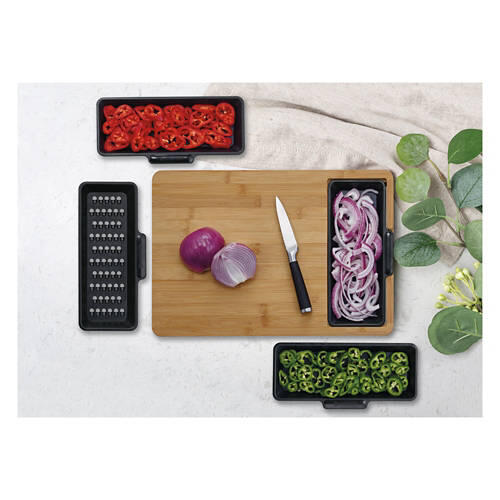 Master Cutting Board, Black Trays