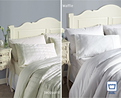 KING Jacquard/Waffle Duvet Set