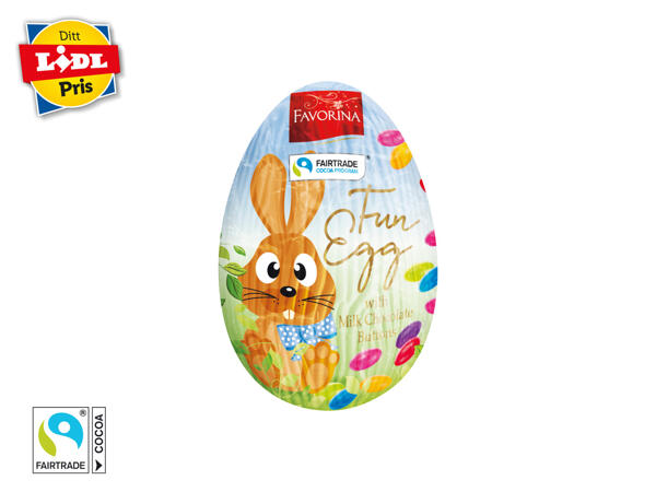 Påskägg med chokladlinser