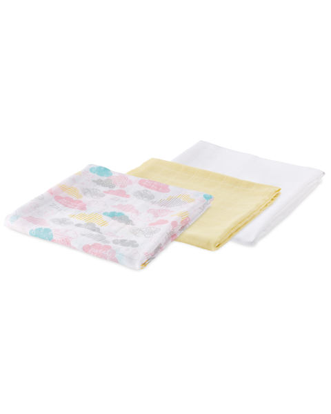 Cloud Muslin Cloths 3 Pack