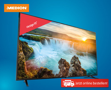 MEDION 189,3 cm (75") Ultra HD Smart-TV mit LED-Backlight-Technologie