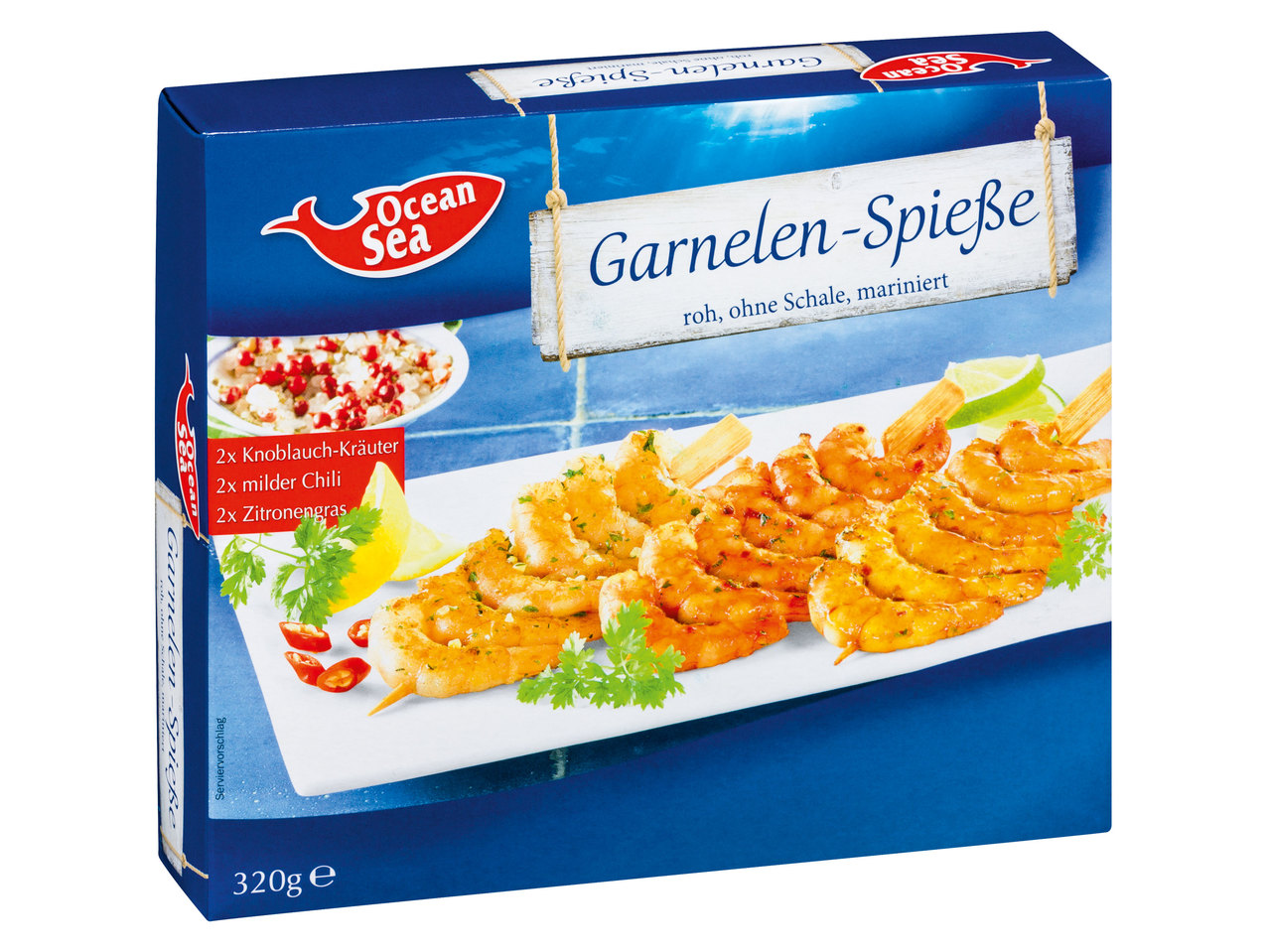 OCEAN SEA Garnelen-Spieße 3er